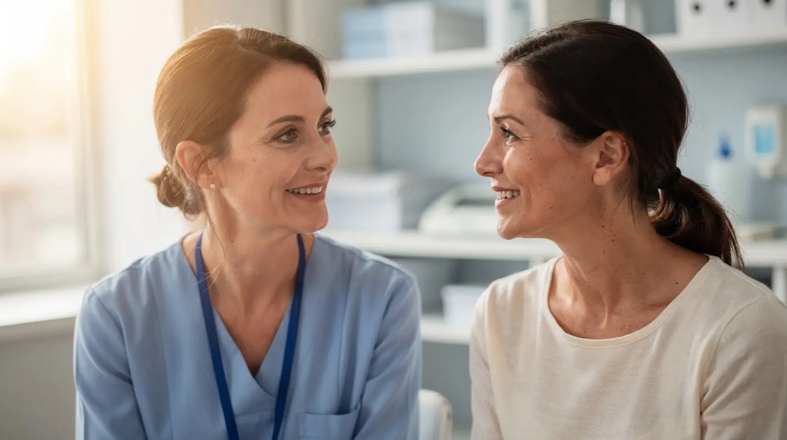 OB/GYN reviewing preventive care options with a patient during a well-woman visit at Legacy OB/GYN in Frisco, TX